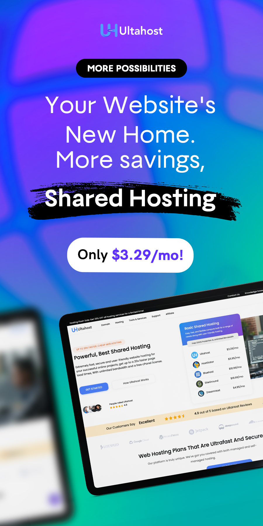 900 x 1800 Shared Hosting Your websites new home